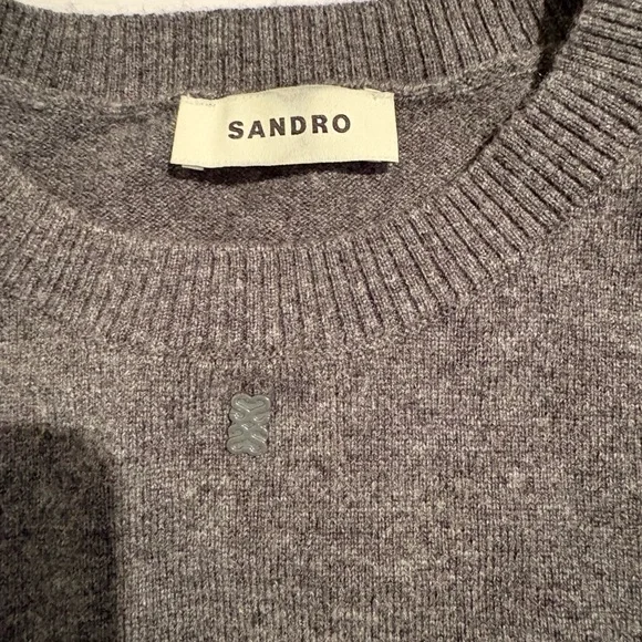 Sandro Charcoal Knit Sweater - Picture 2 of 2